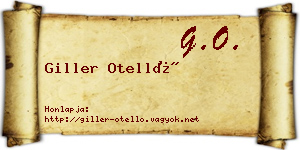 Giller Otelló névjegykártya